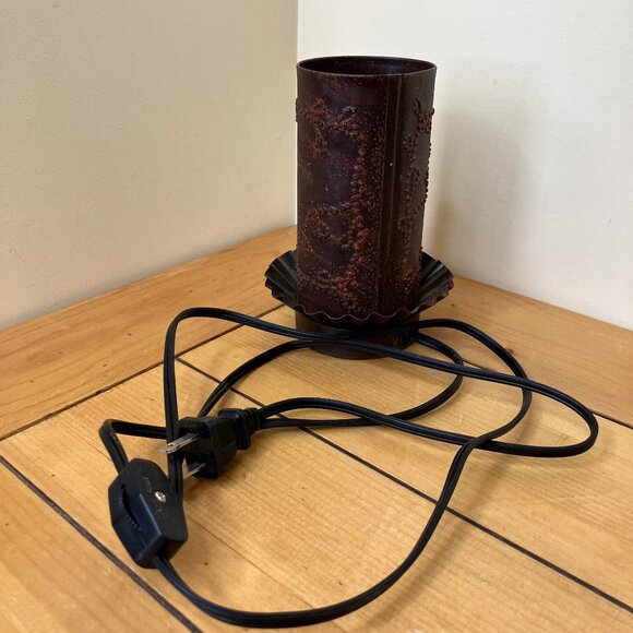 Punched Tin Nightlight Lamp Faith Hope Love Vintage Hand Crafted 5.75" tall - Picture 5 of 14